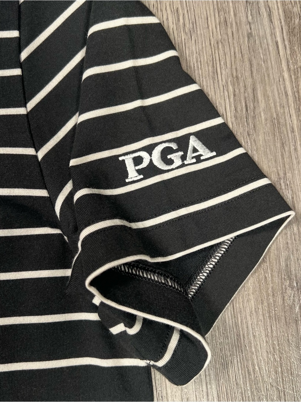 New Polo Golf‎ Ralph Lauren Shirt Mens S Black Striped Performance PGA Biltmore - Picture 7 of 10